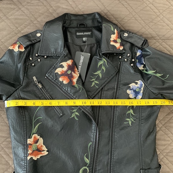 Frank Lyman Design NWT Embroidered Moto Jacket size L - Picture 15 of 16